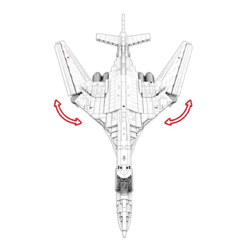 TU-160 Strategic Bomber 1597pcs