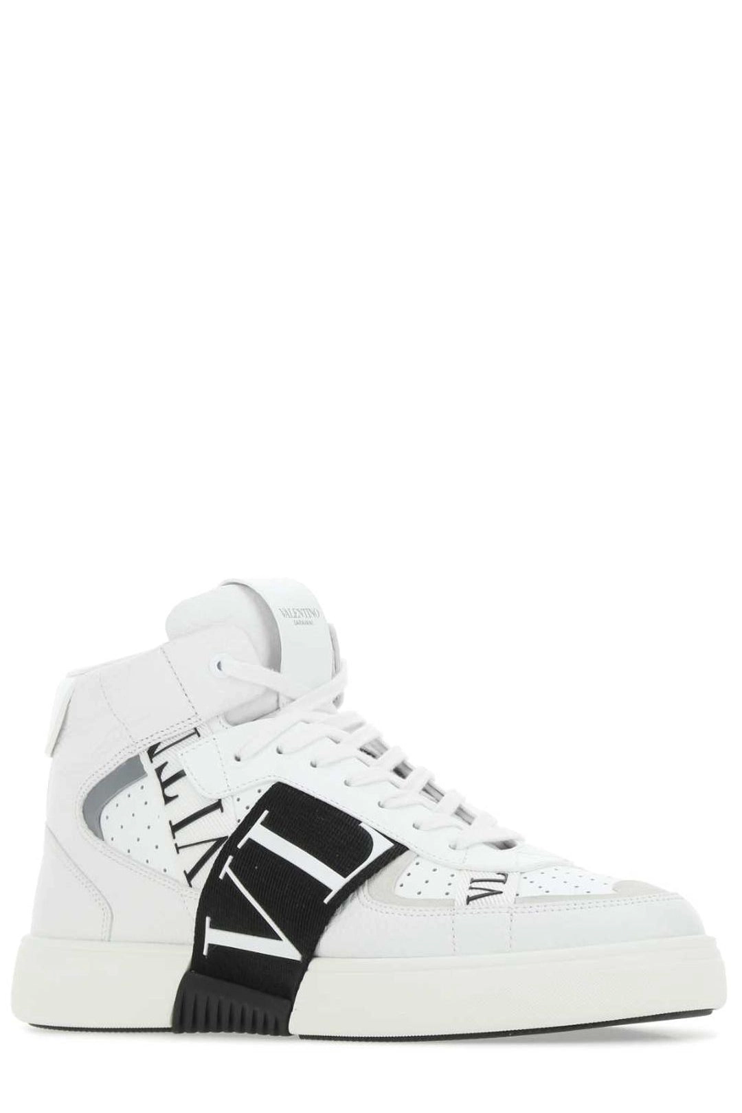 Valentino Logo Printed High-Top Sneakers