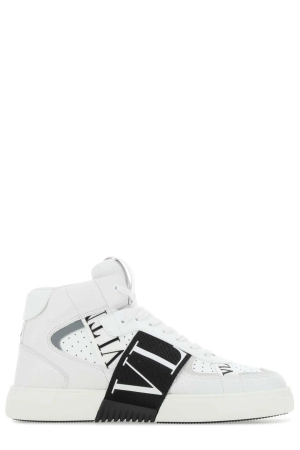 Valentino Logo Printed High-Top Sneakers